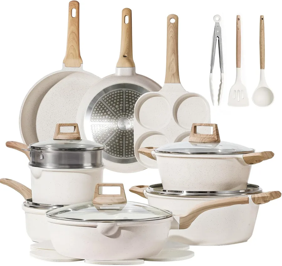 White Non-Stick Cookware Set