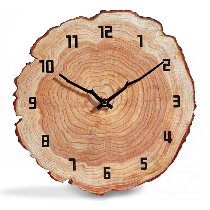 Wood Grain Wall Clock
