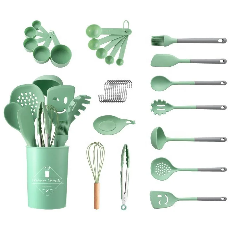 Green Silicone Utensil Set