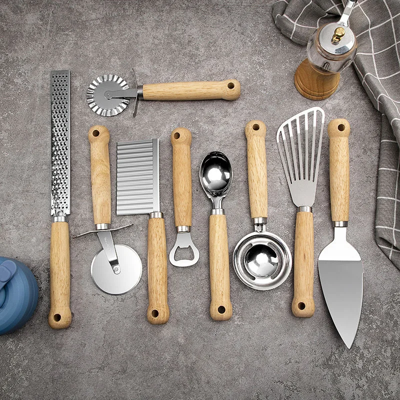 Wooden Handle Kitchen Utensil Set