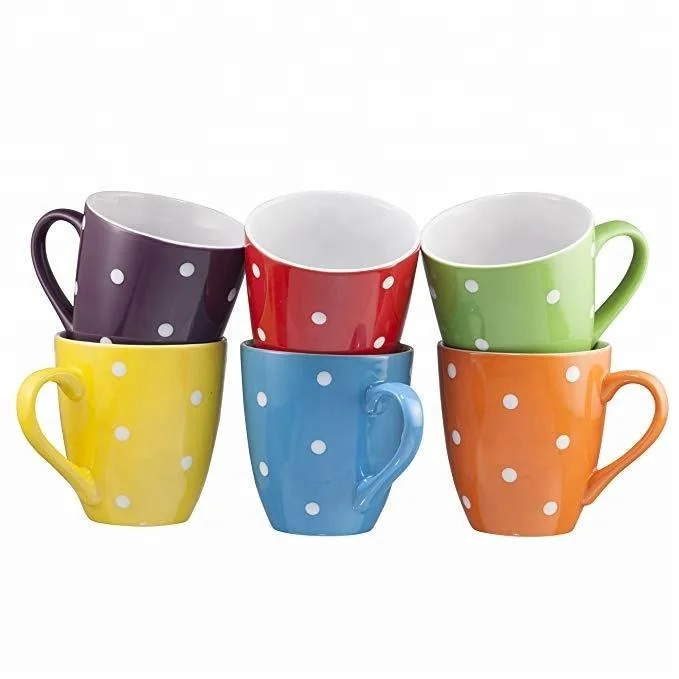 Polka Dot Coffee Mug Set