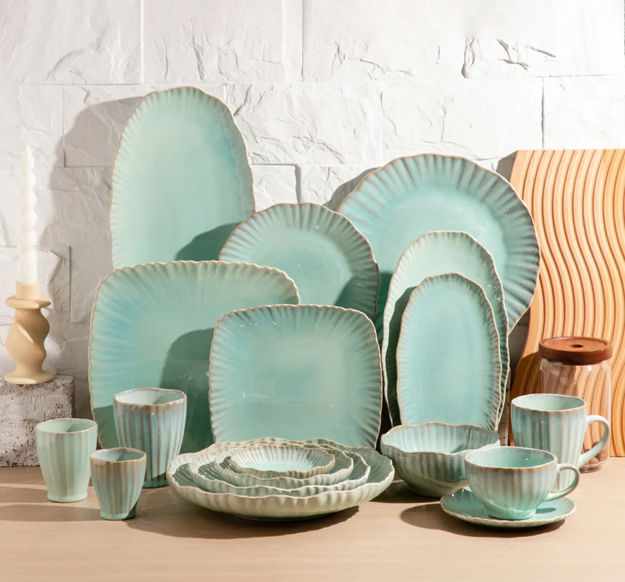 Mint Green Ceramic Dinnerware Set