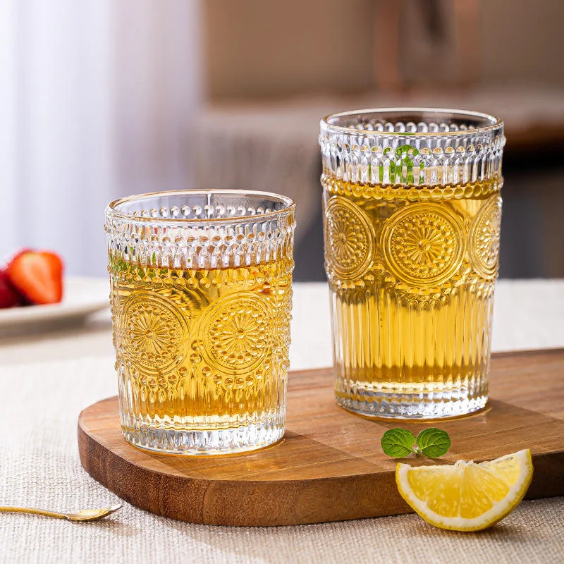 Embossed Glass Tumbler