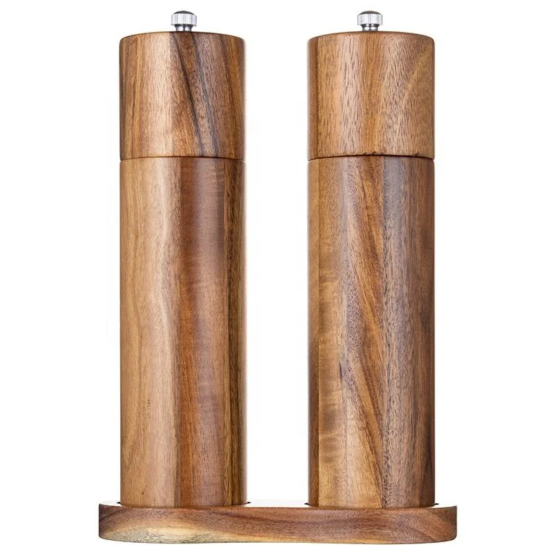 Wooden Pepper Grinder Set