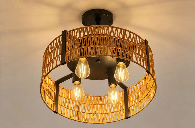 Rattan Ceiling Light