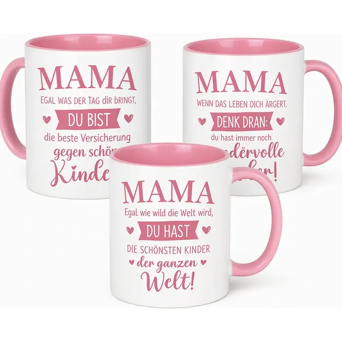 German Text Pink Mug