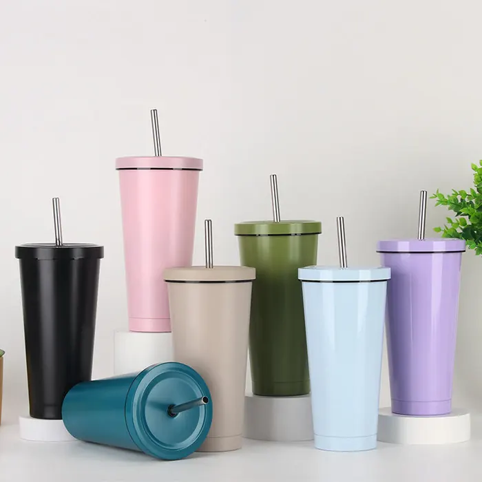 Colorful Straw Tumbler