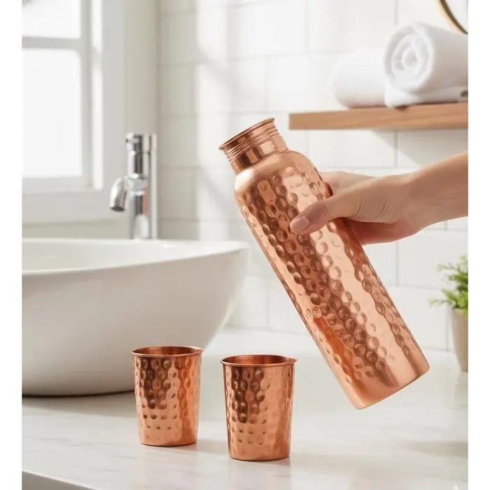 Copper Kettle with Cups