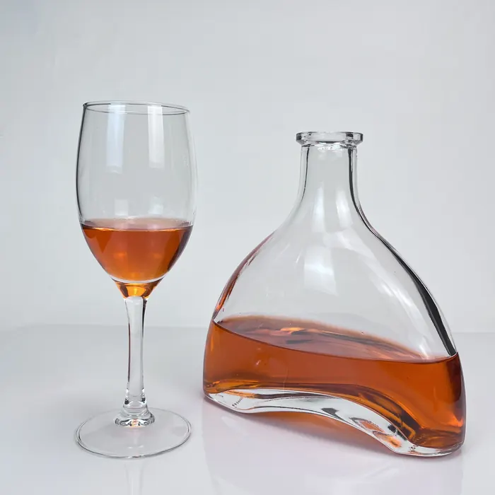 Glass Decanter with Wine Glasses