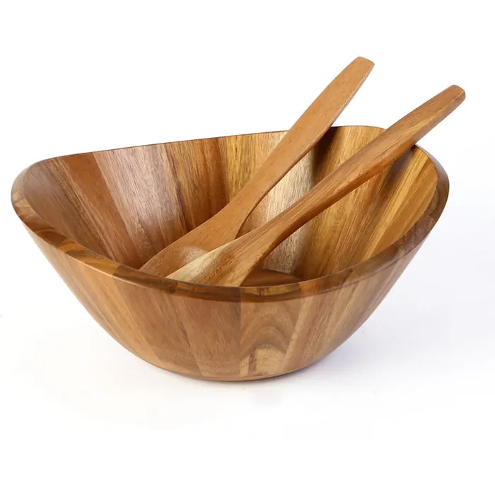 Wooden Salad Bowl Set