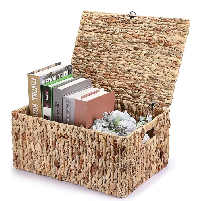 Woven Storage Basket with Lid