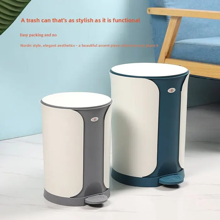 Nordic Two-Tone Trash Can