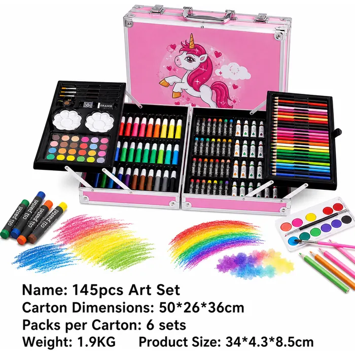 145-Piece Unicorn Art Set