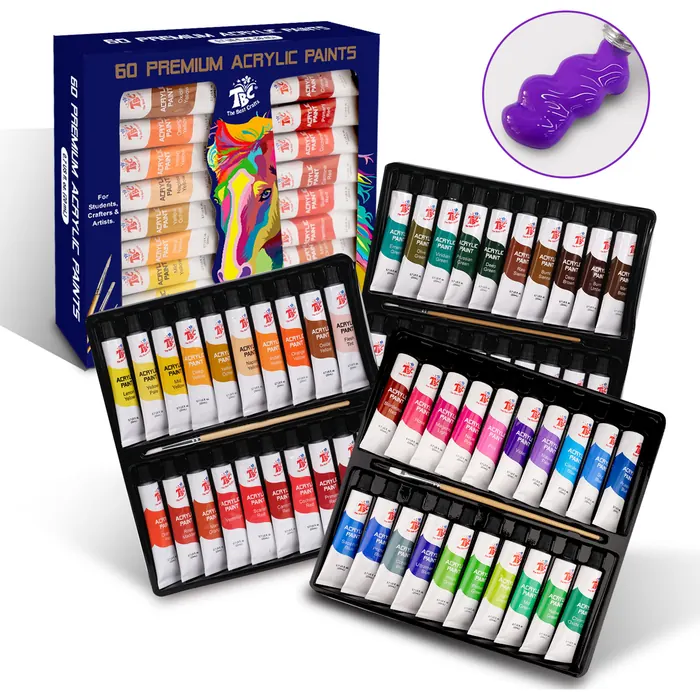 60-Color TBC Acrylic Paint Set