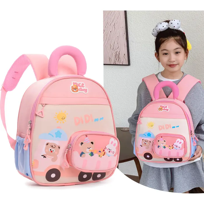 Pink Cartoon Kids Backpack