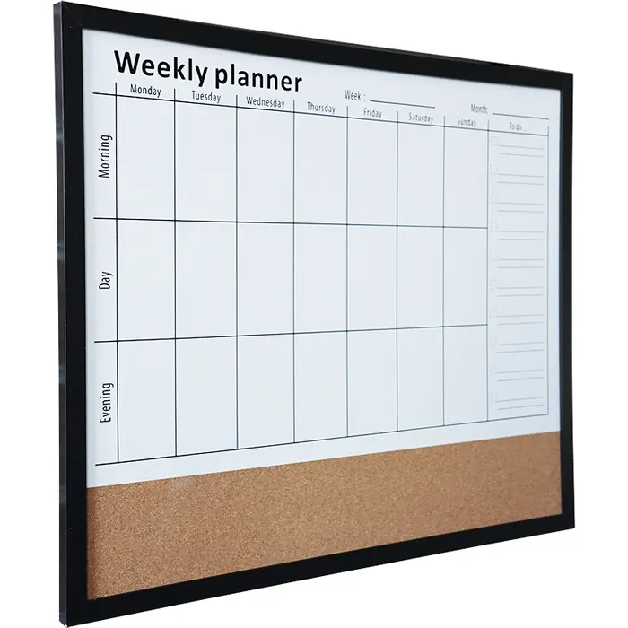 Weekly Planner Board (Whiteboard + Cork)