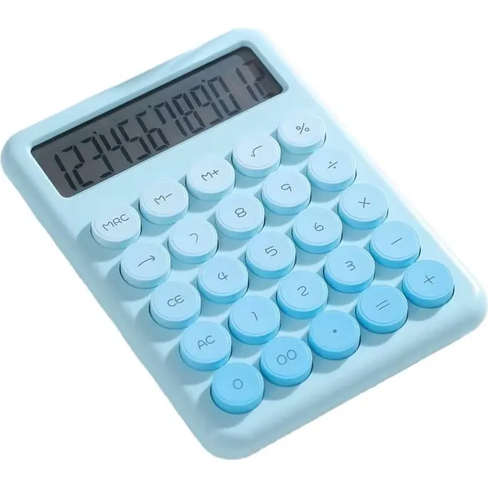Light Blue Desktop Calculator (12-Digit)