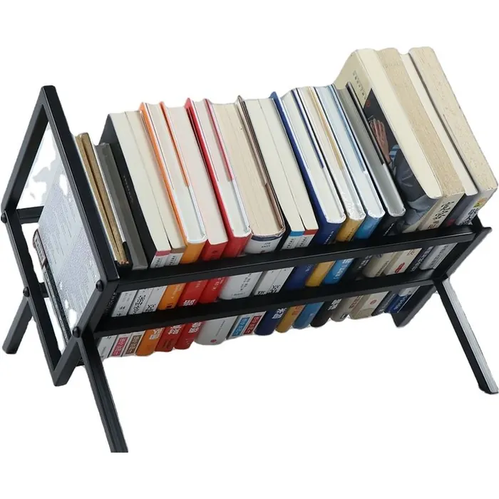 Black Tilting Desktop Bookshelf