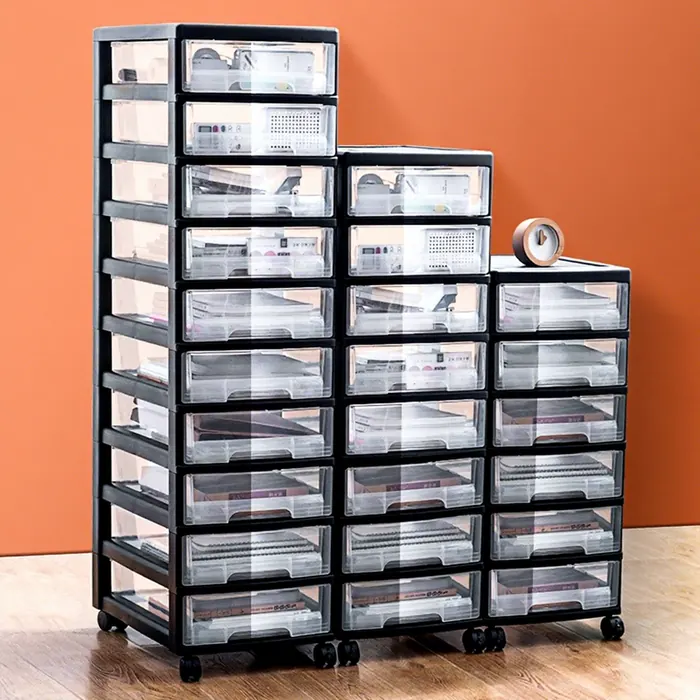 Plastic Drawer Storage Cart with Wheels